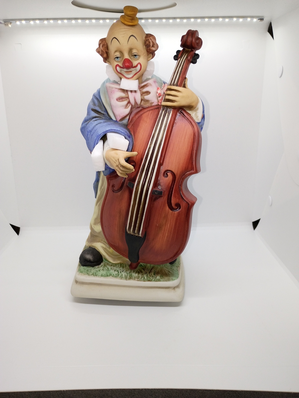 Melody In Motion Hand-Painted Clown Musician Figurine in Multicolor